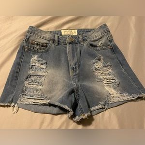 Ban.jara ripped Jean Shorts size 24 high waist